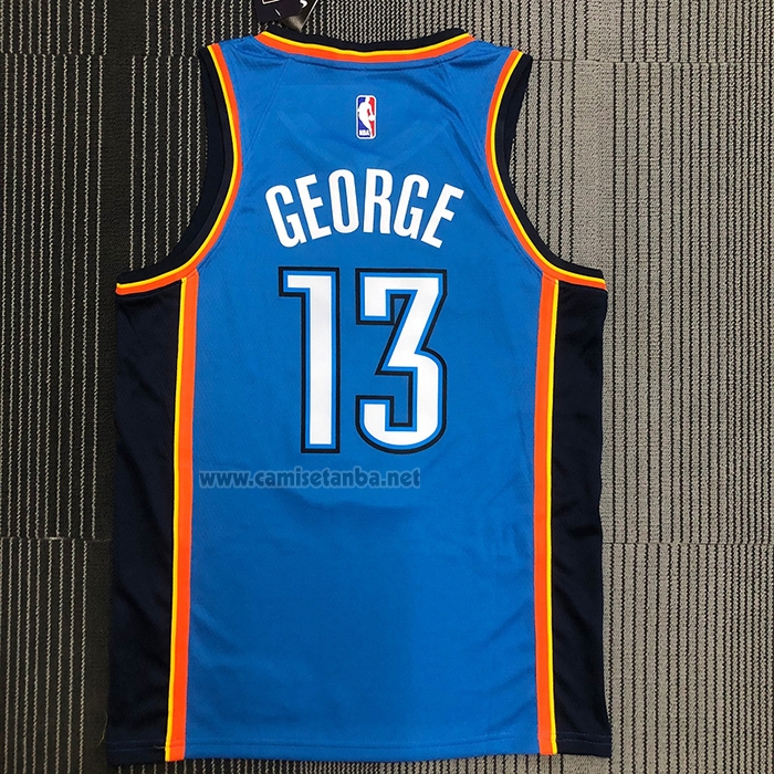 Camiseta Oklahoma City Thunder Paul George #13 Icon Azul